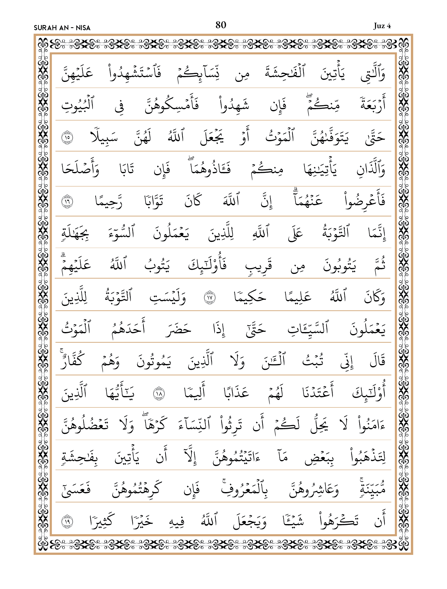 Quran Page 80